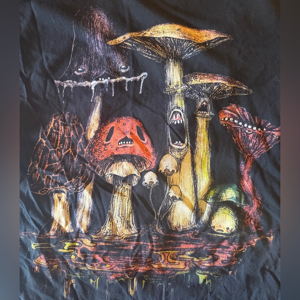 Hot Topic Scary Mushroom Graphic Tee